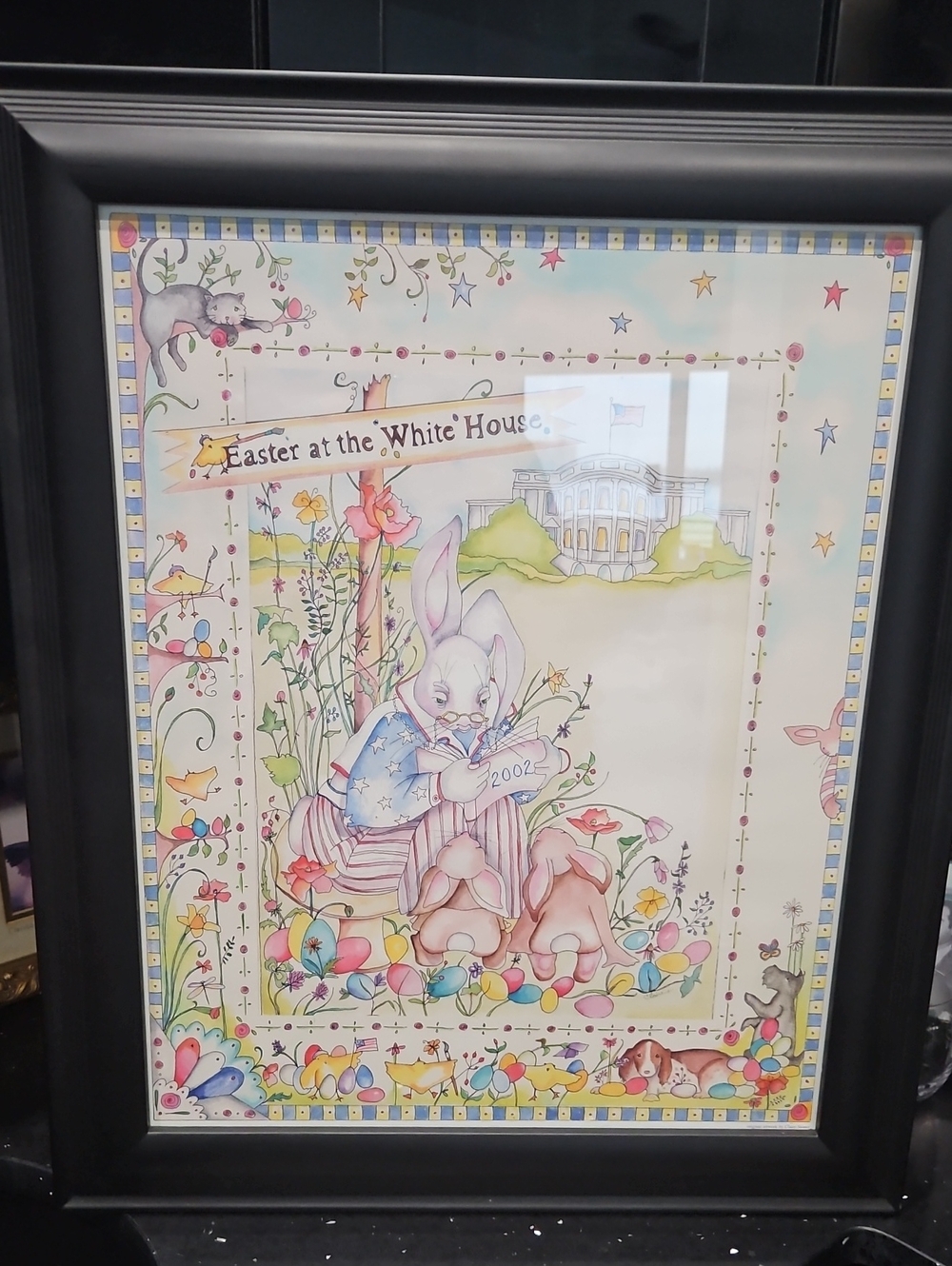 2002 White House Easter Egg Roll Framed Poster